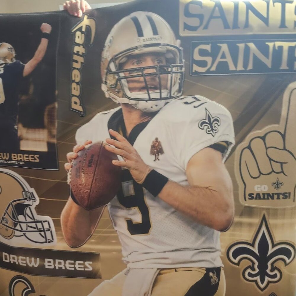 **Saints*** NFL Team Saints Drew Breez Fathead stickers